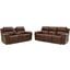 Edmar Power Reclining Living Room Set With Adjustable Headrest In Chocolate