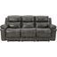 Edmar Power Reclining Sofa With Adjustable Headrest In Charcoal