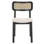 Egon Dining Chair Set of 2 in Black and White