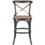 Eleanor Hickory and Medium Brown X-Back Counter Stool