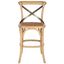 Eleanor Weathered Oak and Medium Brown X-Back Counter Stool