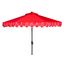 Elegant Red and White Valance 9 Auto Tilt Umbrella