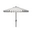 Elegant Valance 9Ft Auto Tilt Umbrella in White and Navy