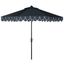 Elegant Valance Navy and White UV-Resistant 9 Auto Tilt Umbrella