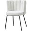 Elegante Cream Boucle Fabric Side Chairs Set of 2