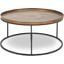 Elements Sana Coffee Table In Antique Brass Top And Black Frame