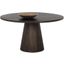 Elina 54 Inch Round Dining Table In Brown Oak