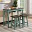 Elinor 3 Piece Bar Table Set In Antique Teal and Gray