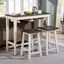 Elinor 3 Piece Bar Table Set In White and Gray