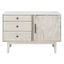 Elissa Mid-Century Small Media Stand In White Washed