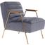 Ellice Grey Velvet Accent Chair