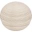 Ellis Wool Pouf with Polyester Fill In Ivory