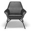 Elmira Vegan Leather Accent Chair In Black Vegan Leather