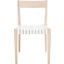 Eluned Leather Dining Chair in White and Natural