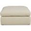 Elyza Oversized Accent Ottoman In Linen