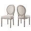 Emanate Beige Dining Side Chair Upholstered Fabric Set of 2