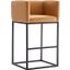 Embassy 34 Inch Metal Counter Height Bar Stool In Clay
