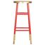 Emery Red and Dipped Gold Leaf Bar Stool