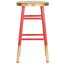Emery Red and Dipped Gold Leaf Counter Stool