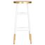 Emery White and Dipped Gold Leaf Bar Stool