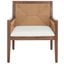 Emilio Woven Accent Chair In Natural Walnut