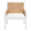 Emilio Woven Accent Chair In White/Natural