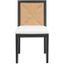 Emilio Woven Dining Chair In Black And Natural