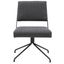 Emmeline Swivel Office Chair In Slate Grey And Black