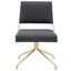 Emmeline Swivel Office Chair In Slate Grey And Gold