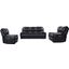 Empire Power Reclining Sofa Loveseat and Recliner In  Blackberry
