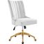 Empower Channel Tufted Performance Velvet Office Chair EEI-4575-GLD-WHI