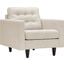 Empress Beige Upholstered Fabric Arm Chair