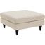 Empress Beige Upholstered Fabric Large Ottoman