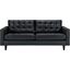 Empress Black Bonded Leather Sofa