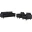 Empress Black Sofa and Arm Chairs Set of 3 EEI-1312-BLK