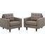 Empress Granite Arm Chair Upholstered Fabric Set of 2