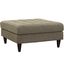 Empress Upholstered Fabric Large Ottoman In Oatmeal
