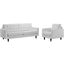 Empress White Sofa and Arm Chair Set of 2