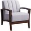 Enamor Upholstered Fabric Armchair In Walnut Gray