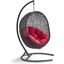 Encase Red Swing Outdoor Patio Lounge Chair