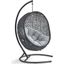 Encase Sunbrella Swing Outdoor Patio Lounge Chair EEI-3943-BLK-GRY