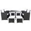 Enerson Outdoor Dining Set in Black and White