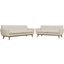 Engage Beige Loveseat and Sofa Set of 2