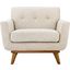 Engage Beige Upholstered Fabric Arm Chair