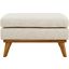 Engage Beige Upholstered Fabric Ottoman