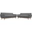 Engage Gray Loveseat and Sofa Set of 2 EEI-1348-GRY