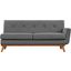 Engage Gray Right-Arm Upholstered Fabric Loveseat EEI-1792-DOR
