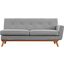 Engage Gray Right-Arm Upholstered Fabric Loveseat EEI-1792-GRY