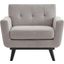 Engage Herringbone Fabric Armchair In Light Gray
