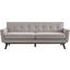Engage Herringbone Fabric Sofa In Light Gray